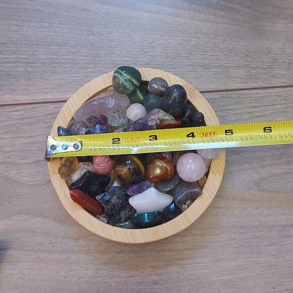 Wood Moon/Sun Crystal Holder w/Chips - Picture 8 of 10